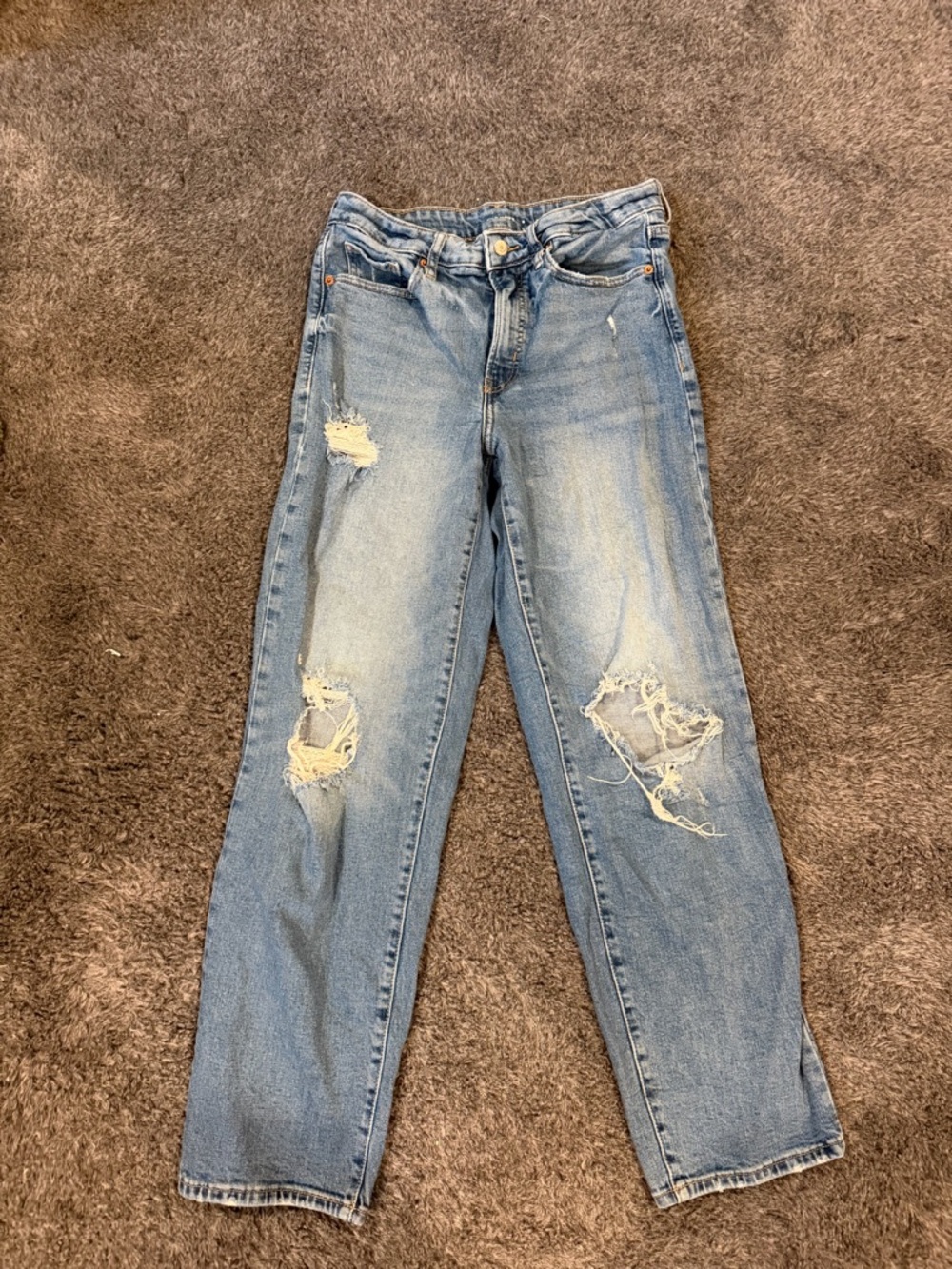 Old Navy Light Blue Distressed Boyfriend Jeans